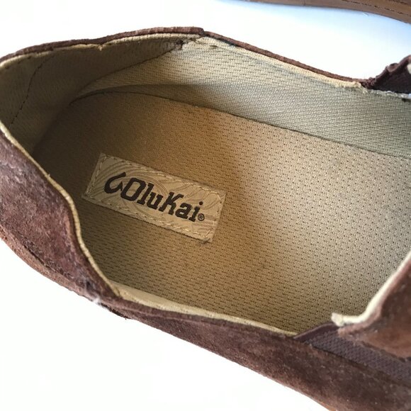 Olukai Puhala Loafers Shoes Mens 10 Brown Slip On Suede Drop in Heel Moccasin main image 11
